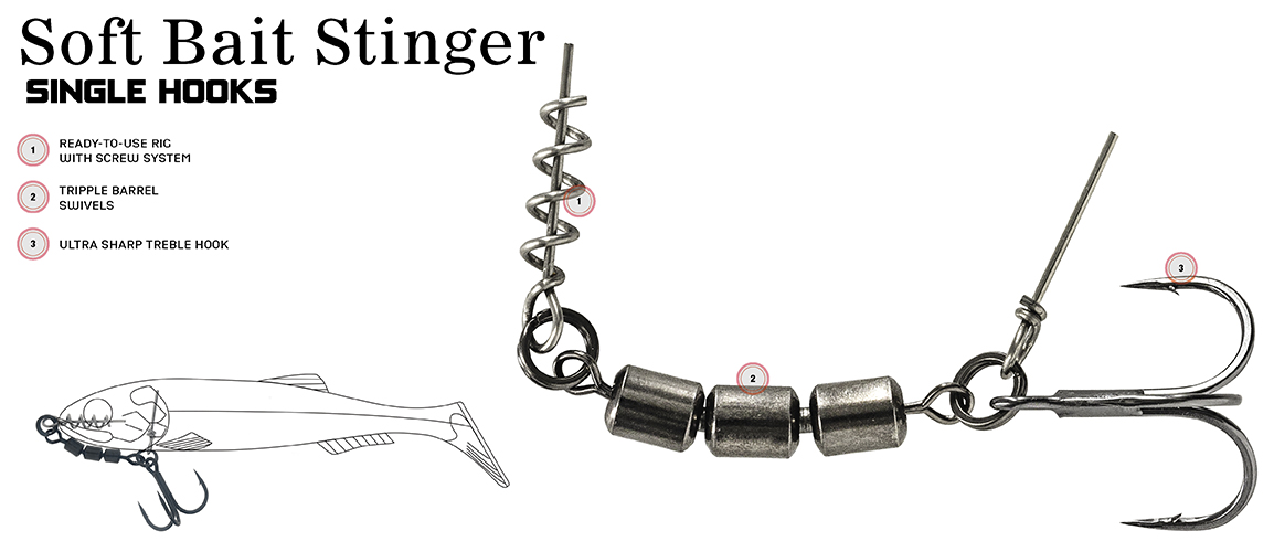 Molix Soft Bait Single Hook Stinger from